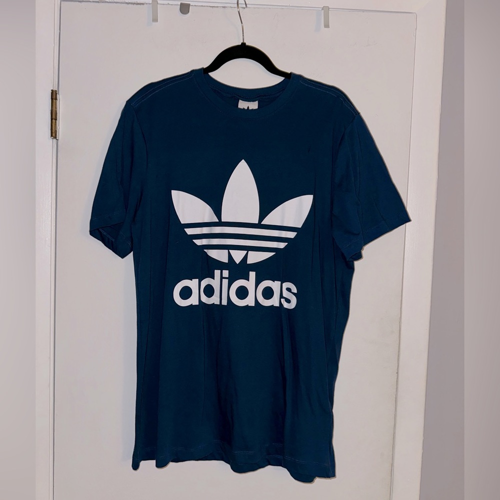 Adidas Blue and White Short Sleeve Tees